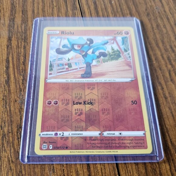 Riolu 078/172 Reverse Holo - Pokemon TCG Brilliant Stars Pokémon Card - Picture 2 of 3